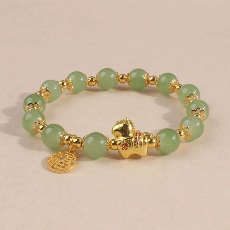 COLORFUL BLING Dainty New Year of Horse Bracelet Adjustable Red Bead Horse Bracelet 2026 New Year Chinese Zodiac Lucky Protect Amulet Jewelry Gift for Women Men - Image 3