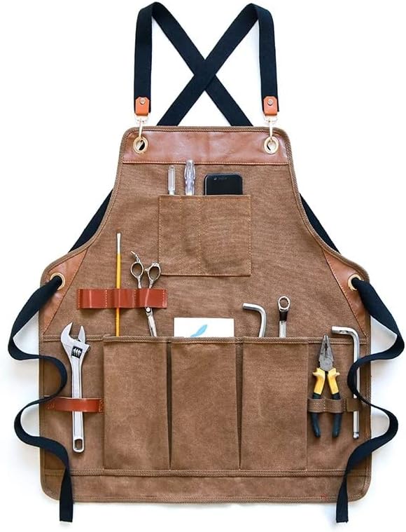 Chef Carpenter Gardening Denim Apron Overalls Painting Coffee Milk Tea Work Clothes