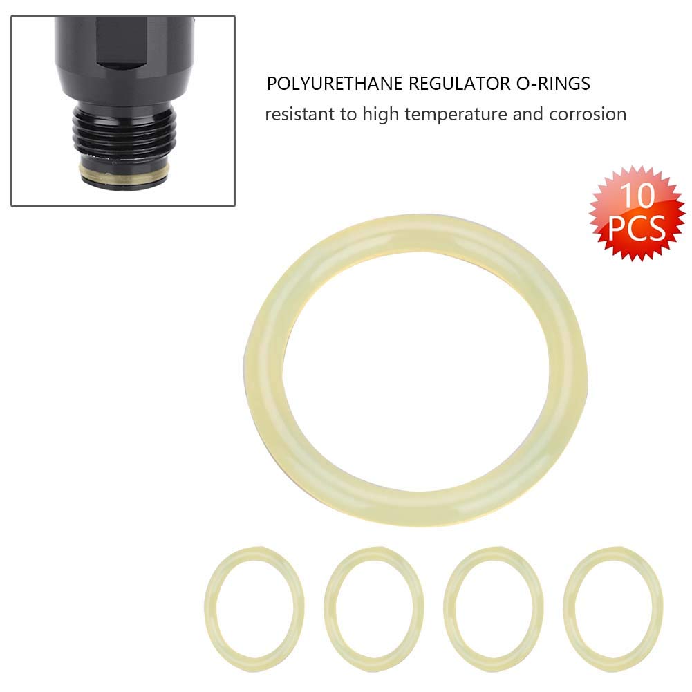 10 pièces Joints toriques en polyuréthane, réservoir d'air Paintball, kit d'assortiment de Joints toriques pour Pistolet de Paintball CO2 réservoir d'air empêchant Les fuites de gaz (Beige)