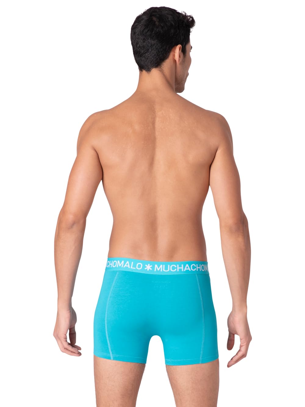 Muchachomalo Uomo Boxer 3-Pack, Tinta Unita, Cotone, Fascia Elastica
