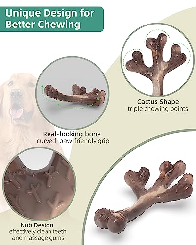 Boutiray Dog Chew Toy For Aggressive Chewers Real Beef Flavor Nylon Bone Durable Sturdy Tough Dogs Toys Teething Cleaning Stick For Large Medium Breeds #TOP5