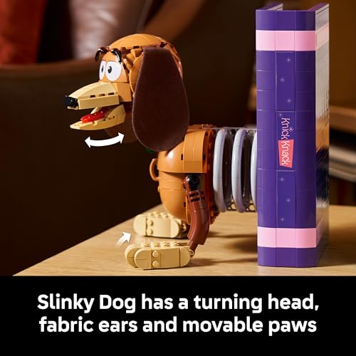 LEGO Disney and Pixar Toy Story Slinky Dog Bookends - Building Set for Adults, Ages 18+ - Disney Gifts for Fans - Bedroom, Shelf or Office Decor - 43301