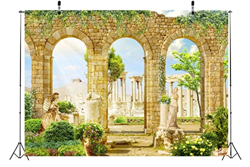 Fondo fotográfico de tela BELECO 5x3ft diseño Grecia miniatura 4