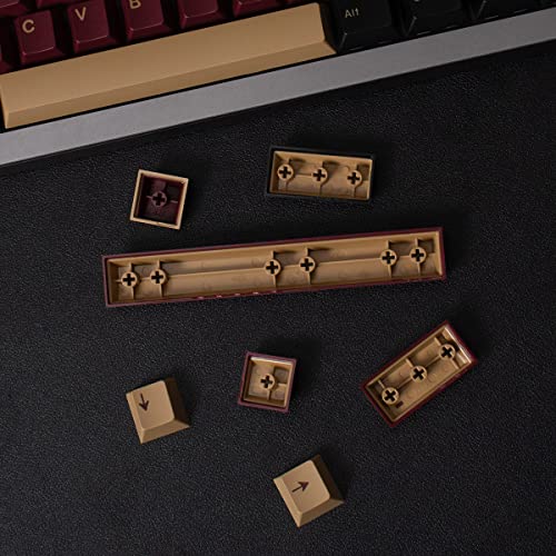 Keycaps Red Samurai perfil Cherry: juego de 173 teclas de doble disparo para layout ISO ANSI 7