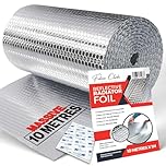 Radiator Foil Reflector Roll 10 Metre x 1M - Heat Reflective Insulation Roll Foil Sheet Backing - Thermal Bubble Wrap Energy Saving Radiator Heat Reflector Foil Insulation for Behind Radiators