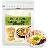 3.5oz Ramen Topping Dried Enoki Mushrooms, Freeze Dried Enoki Mushrooms for Instant Ramen, Cup Noodles, Soups...