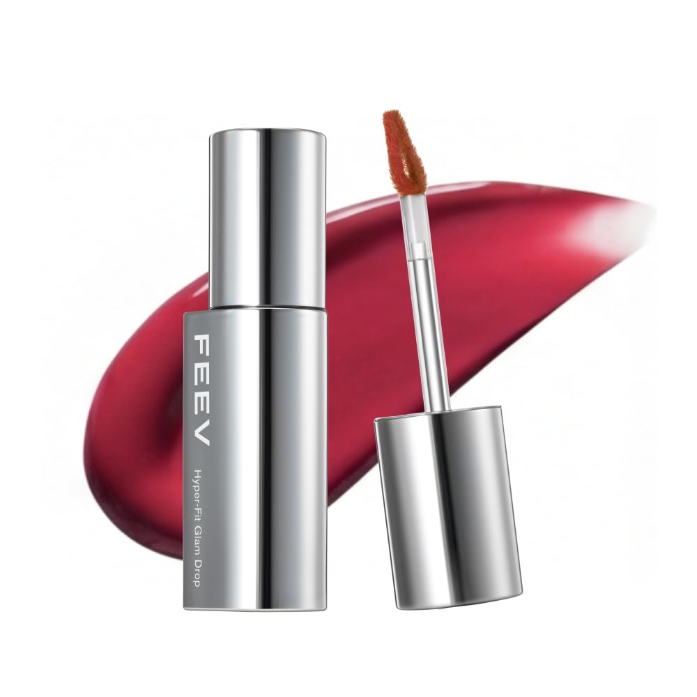 Glam Drop Glowy Lip Tint, Non-Sticky, Hydrating Glow, Rose Water, 0.11 Oz