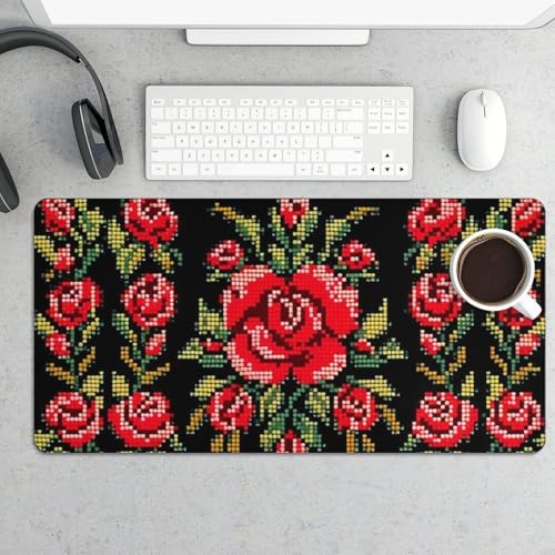 Protector de escritorio estilo bordado ucraniano blanco miniatura 5