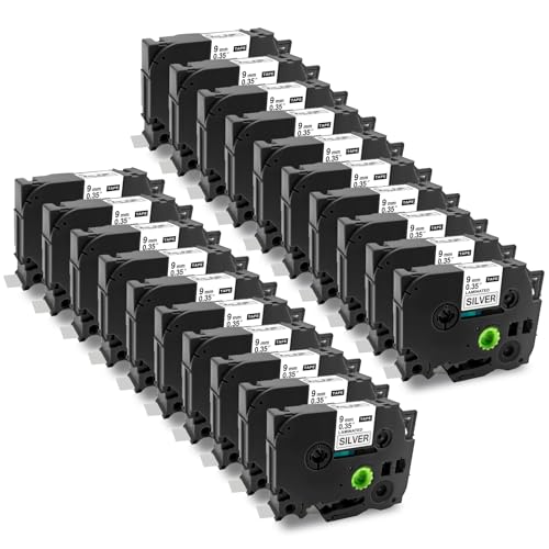 Sluxjet �݊� �s�[�^�b�` �e�[�v 9mm�� ��n������ TZe-921 Tz-921 �e�v�� �u���U�[�H�� �s�[�^�b�`�L���[�u P-touch �ėp �e�[�v�J�[�g���b�W ����8m P�^�b�` �@��Ή� PT-P710BT PT-2500PC 20�Z