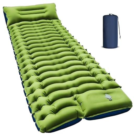 Yuzonc Matelas de Camping Matelas autogonflant ultraléger avec Oreiller et Pompe à Pied intégrée Matelas de Camping Gonflable Portable et Compact pour Le Trekking en Plein Air