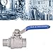 ZDETGU 1/2in NPT Valve Stainless Steel Male Female Thread Shut Off Valve 1000WOG 24mm Outer Diameter for Oil Steam and Industrial Use