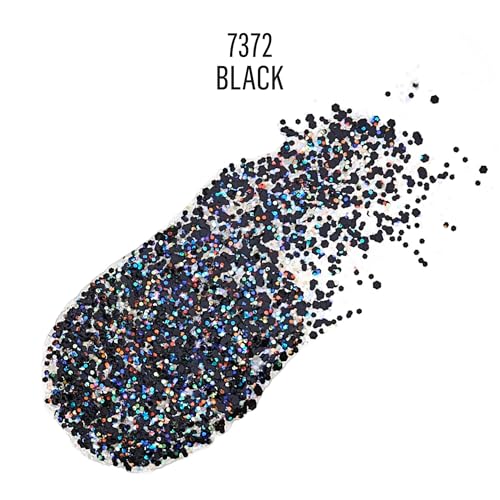 Image of FolkArt Glitter Glitz Acrylic Craft Paint, Black, 2 fl oz