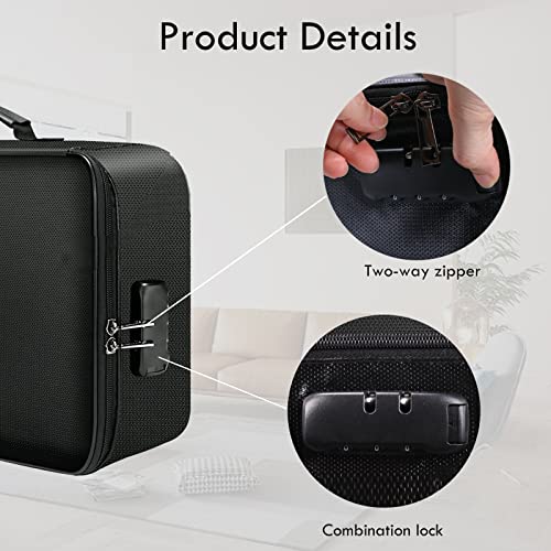 Creechwa Fireproof Document Bag With Lock, Multi-Layer Space File Folder Storage Organizer Bag, Portable Waterproof Office Travel Safe Box For Important Documents, Passports, Legal And Certificates #TOP4