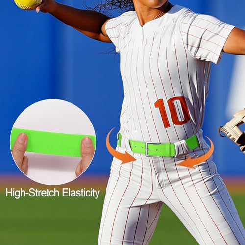 Image of XZQTIVE Baseball Socks and Belt Combo,Over the Knee Softball Socks and Belt,Knee High Football Socks for Kids Youth Adults