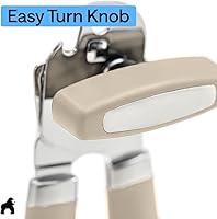 Vista 9 de GORILLA GRIP - Abridor de latas manual de acero inoxidable resistente con borde liso y abridor de botellas, mango suave y cómodo, perilla giratoria