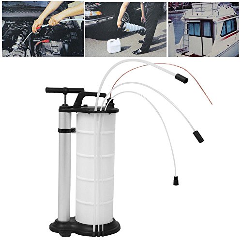Shioucy - Bomba extractora de líquidos y aceites, profesional, 9 litros, extractor en vacío manual de succión, para transferir gasolina, para coches