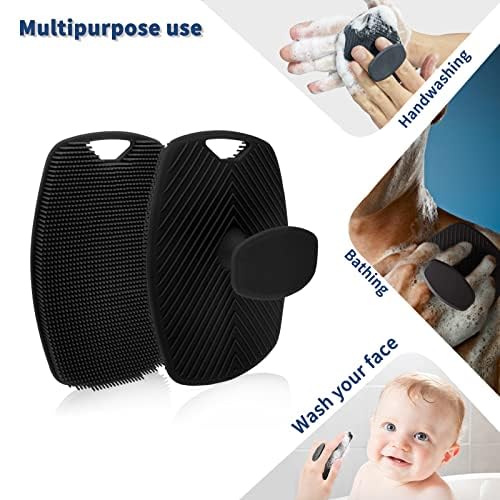 Silicone Body Scrubber for Men, Premium Silicone Scrubber for Nourishing Cleaning & Exfoliating Your Skin Lather Boosting Bristles with Ergonomic No-Slip Handle, Long-Lasting & Easy to Clean(1pc)
