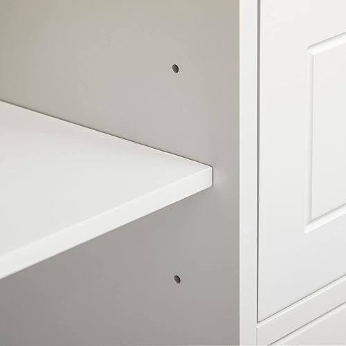 Miniatura 9 de HOMCOM Gabinete de buffet con 3 cajones de almacenamiento y estantes ajustables aparador de 2 puertas con parte superior de madera de goma barra de