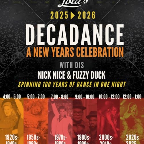 Episode 1: Nick Nice - Decadance 2025 (1920's-1970's) [Live @Lola's 12.31.25)] copertina