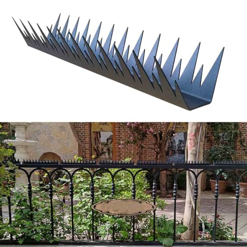 Heavy Duty Metal Anti Climb Spikes for Outdoor Wall, Garden Fence,Intruder Deterrent Fence Spikes for Theieves and Intruders 8pcs (94.5 inches)