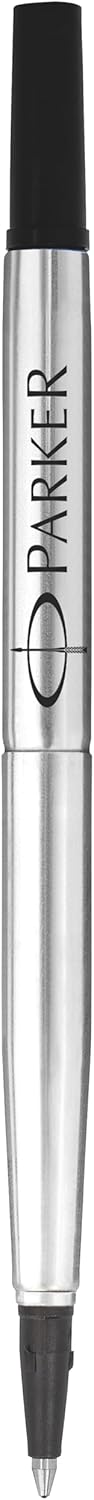 Parker Rollerball Pen Original Quink Ink Refills - 0.7mm Medium Point - Black Ink - Pack of 3