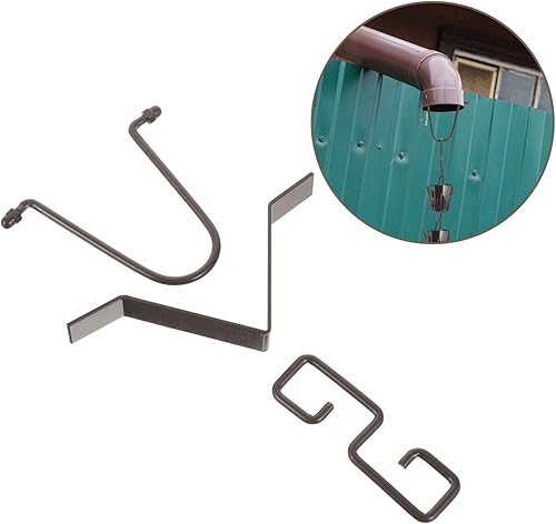 Miniatura 4 de Toddmomy 1 juego de gancho de cadena de lluvia, gancho negro, decoración negra, gancho de ajuste de cadena de lluvia, gancho de cadena de lluvia,