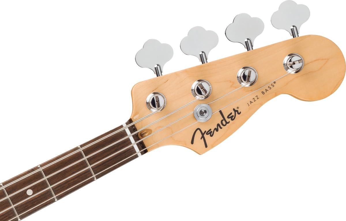 Fender Jazz Bass ホワイトストラップ付き　レフティー Amazon.com: Fender Standard Jazz Bass - Olympic White