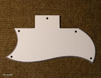 3 Ply LEFT HANDED Pickguard Fits SG Standard Guitar -WHITE A60