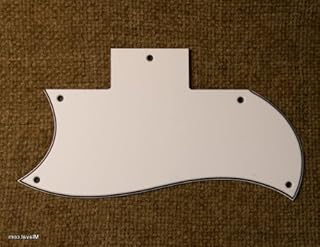 3 Ply LEFT HANDED Pickguard Fits SG Standard Guitar -WHITE (A60)