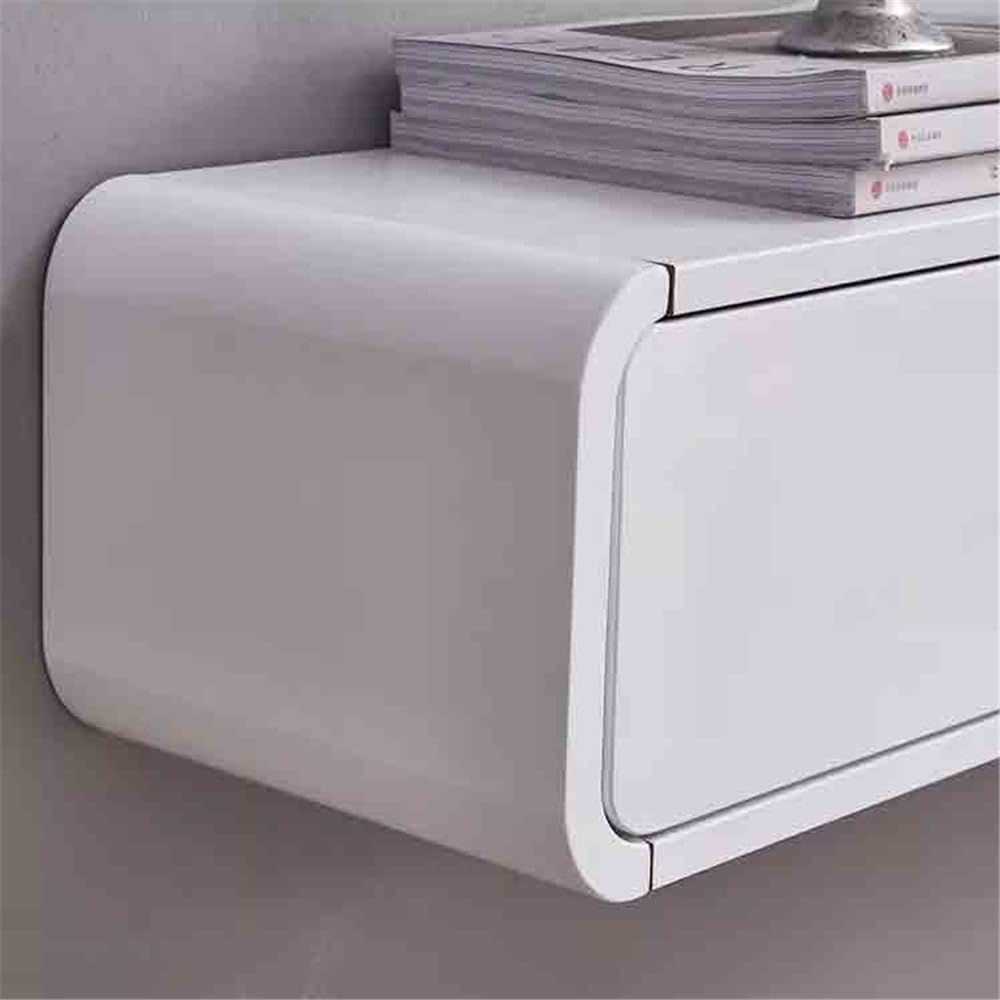 Meuble TV Moderne Meuble TV Flottant avec Armoire à Porte Rabattable et 2 tiroirs(Dark Gray,180x24x20cm)