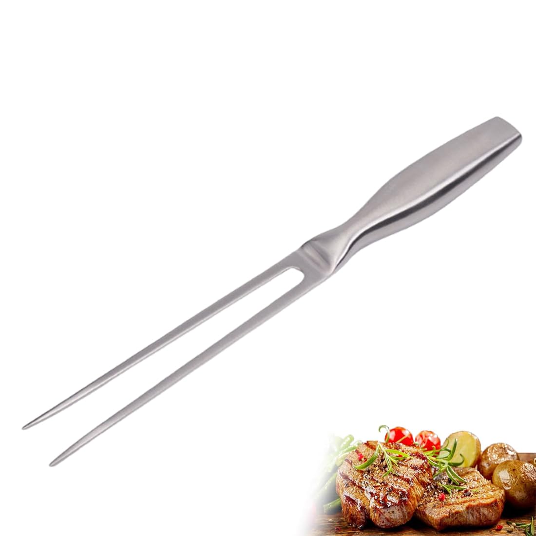 Profesional Tenedor de Carne y Trinchador de Acero Inoxidable con Mango Ergonómico – Ideal para Asar y Trinchar