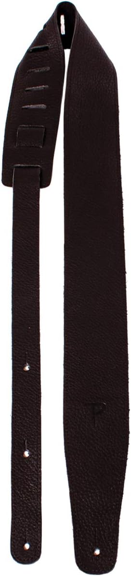 Perri's Leathers Leather Guitar Strap - Saddle Leather Polyester, Fits Electric, Jacquard, Cool Adjustable 41"-56", Acoustic Guitar Straps for Electric & Bass - Brown