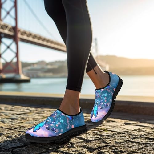 Image of Womens Slip On Walking Shoes Non Slip Loafer Breathable Holiday Travel Shoe Lightweight Casual Low Top Sneakers SizeUS 5.5-11.5