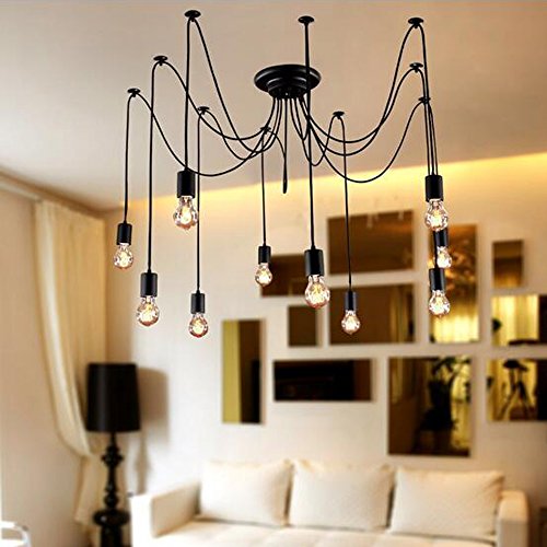 Kiven Chandelier Vintage Design Bulbs Included Living 10 Lights, Modern Home Ceiling Light Fixture Flush Mount, Ceiling Light Fixtures Pendant Light Chandeliers Lighting #TOP1