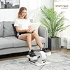 SPORTNOW Pedalier d'appartement, eplliptique de Bureau, Mini vélo elliptique électrique avec écran LED, télécommande et 12 Vitesses réglables, Silencieux et Portable pour Les Seniors, Blanc