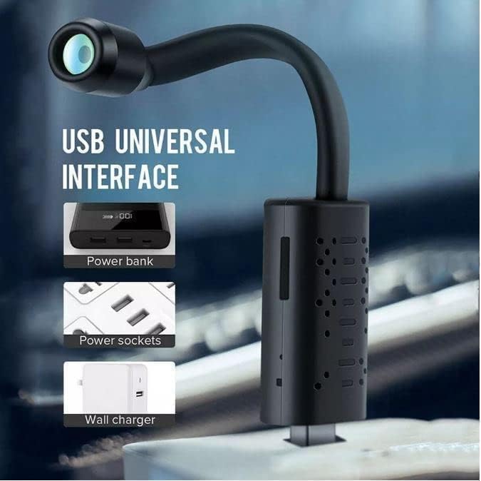 Wi-Fi 1080P Mini Camera - 360° Flexible View, Motion Detection Alarm, USB Portable CCTV with Night Vision & V380 PRO App, Ideal for Home Security Hidden BGHY - Image 5