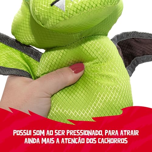 Germanhart Brinquedo Pelúcia Jacaré Verde para Cães
