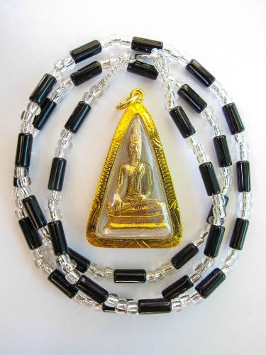 (PG062)Rare Buddha Talisman Thai Amulet Bless Rich Luck Win Gold Plate Pendant Frame