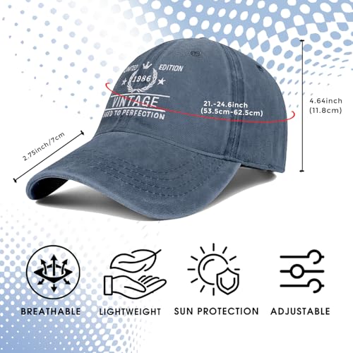 Image of 40th Birthday Gifts for Men Women Hats 1985 Vintage Hat 40 Embroidered Baseball Cap
