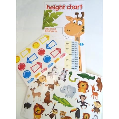 HALOFUN Children's Height Chart with Stickers Cover