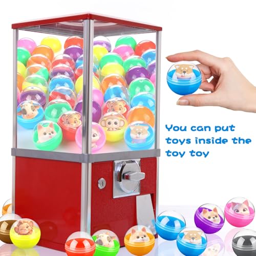 Image of 100 PCS Colored Round Plastic Balls Bulk 1.75 Inch Semi Transparent Balls for DIY Crafts Party Favors and Collectibles(Random Color)