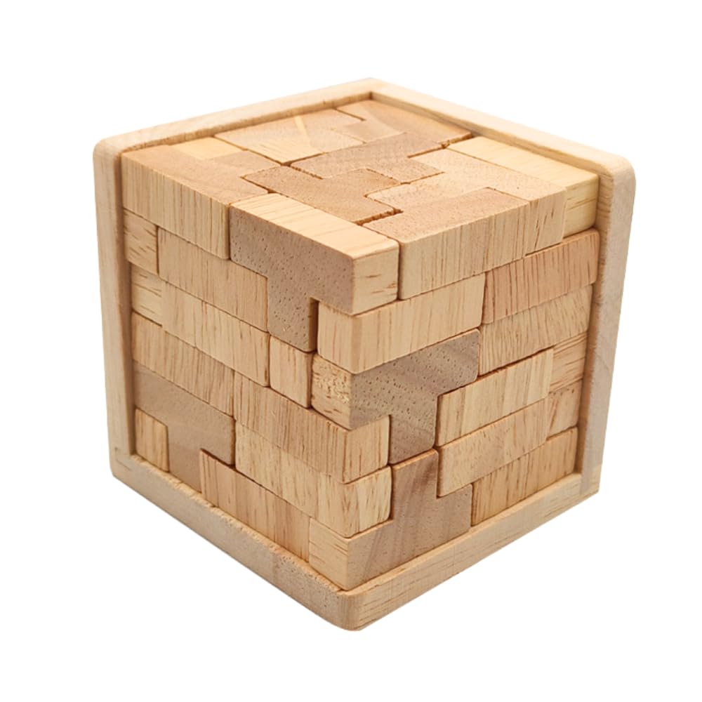Amazon | ideamall 木製パズル パズル 立体 キューブパズル 脳トレ