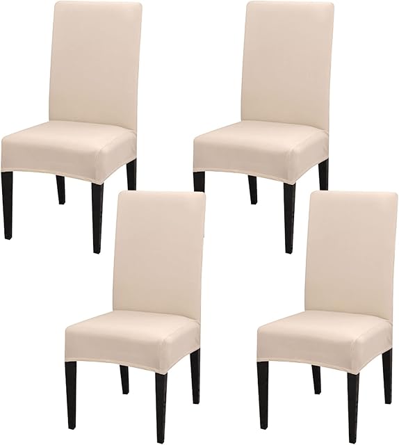 Aisprts Dining Room Chair Covers Slipcovers Set of 4 or 6, Stretch Removable Washable Dining Chair Protector Decoration Cover Seat Slipcover for Hotel,Ceremony,Banquet,Kitchen,Restaurant,Home