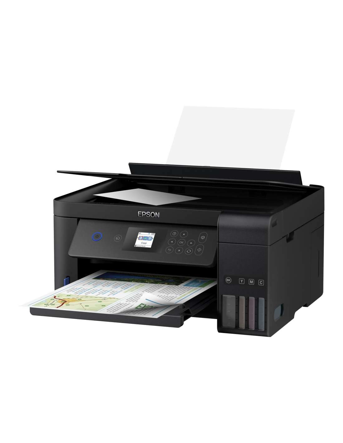 Epson EcoTank ET-2750 3-in-1 Tintenstrahl Multifunktionsgerät (Kopierer, Scanner, Drucker, DIN A4, Duplex, WiFi, Display, USB 2.0), großer Tintentank, hohe Reichweite, niedrige Seitenkosten, schwarz