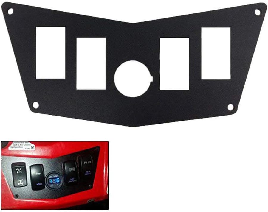 BUNKER INDUST Aluminum Black Dash Panel Rocker Switch Plate