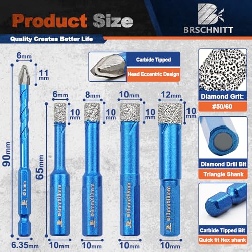 Set de brocas diamantadas para cerámica y vidrio miniatura 3