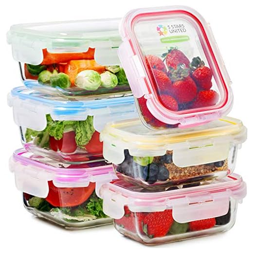 Glass Food Storage Containers with Lids - 6 Pack, 2 Sizes (35 Oz, 12 Oz) - Meal Prep Lunch Boxes - Microwave, Fridge, Freezer, Dishwasher, Oven Safe - BPA-free - Easy Snap, Airtight and LeakProof Lids