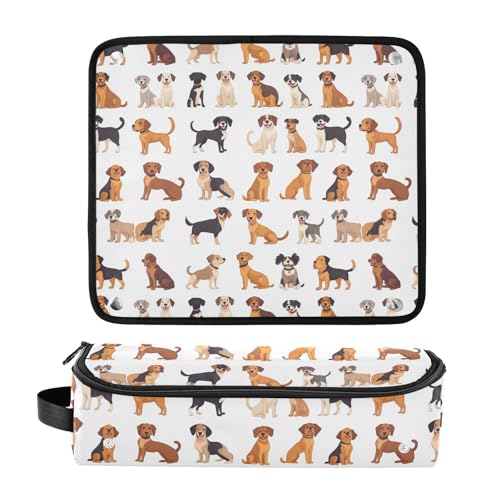Bolsa de viaje resistente al calor para planchas y rizadores, organizador portátil para accesorios de cuidado del cabello Poses and Breeds Marble Hair Tools miniatura 3