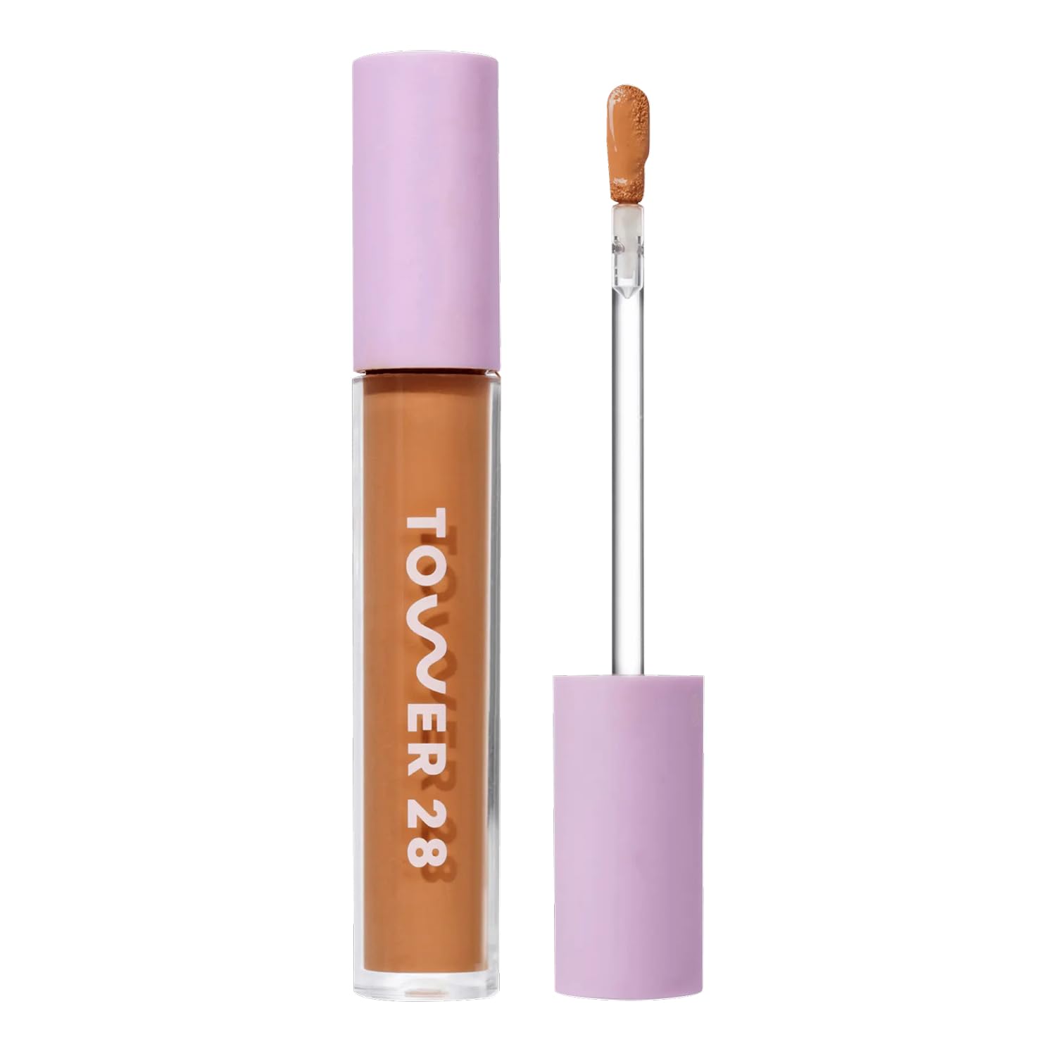 Tower 28 Swipe Serum Concealer - Hydrating Medium-Full Coverage Concealer + Under Eye Brightener - Skin Care Infused Makeup with Hyaluronic Acid + Soothing Centella - 14 Tan/Warm Olive (0.22 oz)