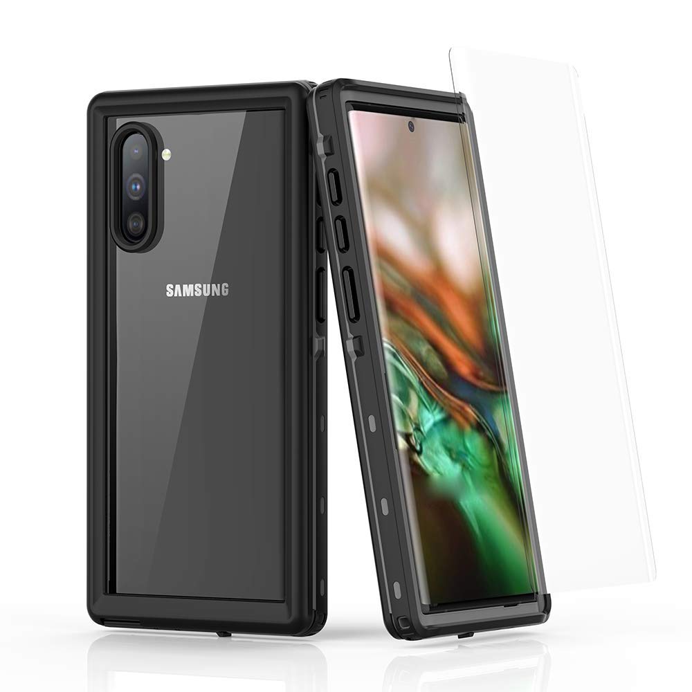 COTDINFOR Case for Samsung Galaxy Note 10 Case Waterproof Heavy Duty Full Body Protective Soft TPU with Built-in Screen Protector Dustproof Shockproof
